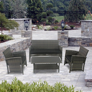 Modern Home 4 Piece Sofa Set with Cushions