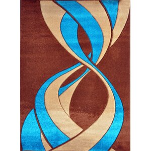 Turquoise/Red Area Rug