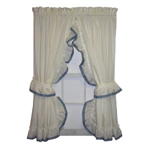 Criss Cross Priscilla Curtains Wayfair Howells Banded Edge Ruffled Priscilla Curtain Panels Pair