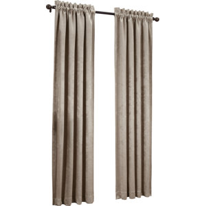 Adam Solid Blackout Rod Pocket Single Curtain Panel