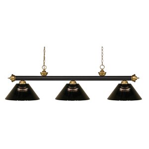 Zephyr 3-Light Cone Shade Pool Table Light