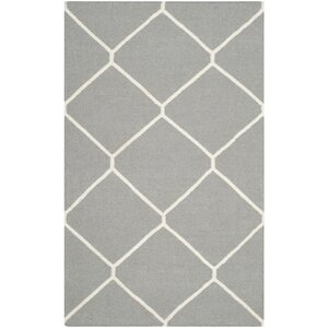 Dhurries Grey/Ivory Area Rug