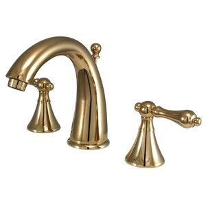 Naples Double Handle Widespread Bathroom Sink Faucet with Brass Pop-up