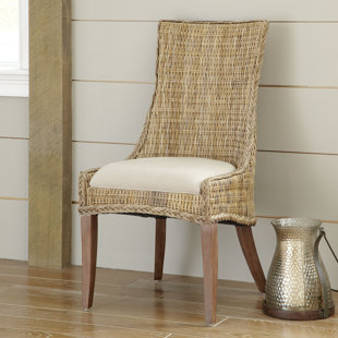 Indoor Wicker Kitchen Chairs Wayfair Caryville Wicker Upholstered Dining Chair Set Of 2