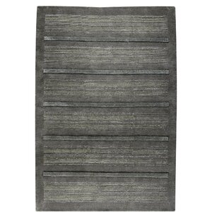 Boston Hand-Knotted Dark Gray Area Rug