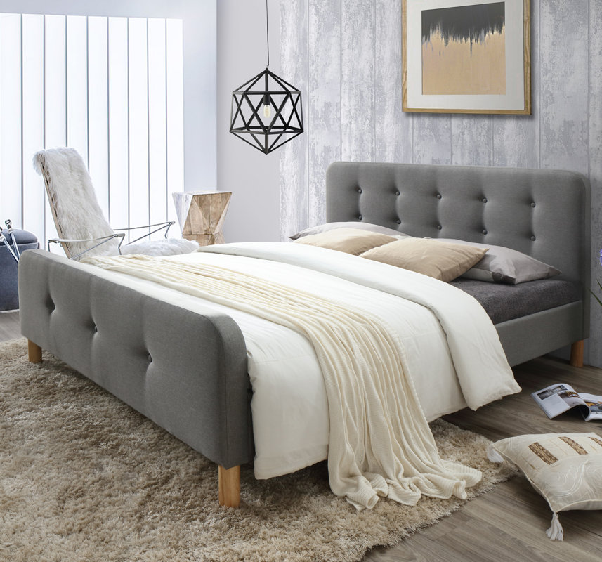 Riccardo MidCentury Fabric Upholstered Platform Bed & Reviews AllModern