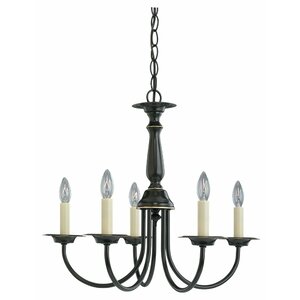 Raven 5-Light Candle-Style Chandelier