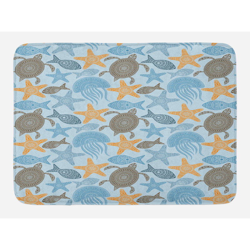 East Urban Home Starfish Bath Rug Wayfair Starfish Bath Rug