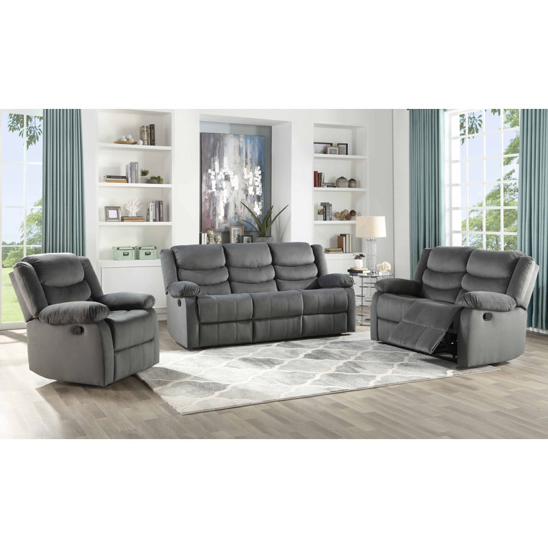 Winston Porter Act 3 Piece Suede Reclining Living Room Set Reviews Winston Porter Act 3 Piece Suede Reclining Living Room Set Reviews Wayfair
