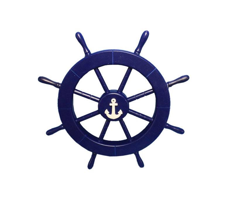 Handcrafted Nautical Decor Ship Wheel With Anchor Wall Ship Wheel With Anchor Wall Decor