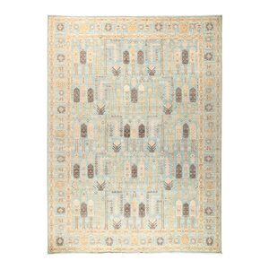One-of-a-Kind Fine Ghazni Hand-Knotted Blue Area Rug
