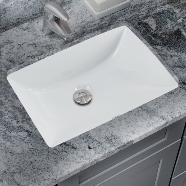 Soleil Glazed Vitreous China Rectangular Undermount Bathroom Sink Soleil Glazed Vitreous China Rectangular Undermount Bathroom Sink With Overflow Reviews Wayfair