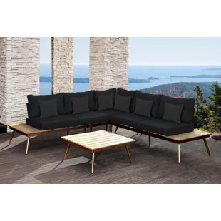 Modular Outdoor Furniture Wayfair Wisner Outdoor Modular 3 Piece Sectional Set With Cushions