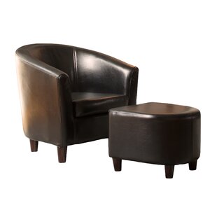 Calville Barrel Chair and Ottoman