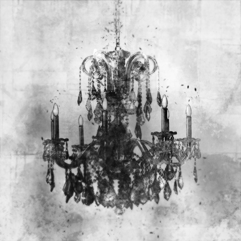 Chandelier By Joshua Acrylic Painting Print On Wred Canvas