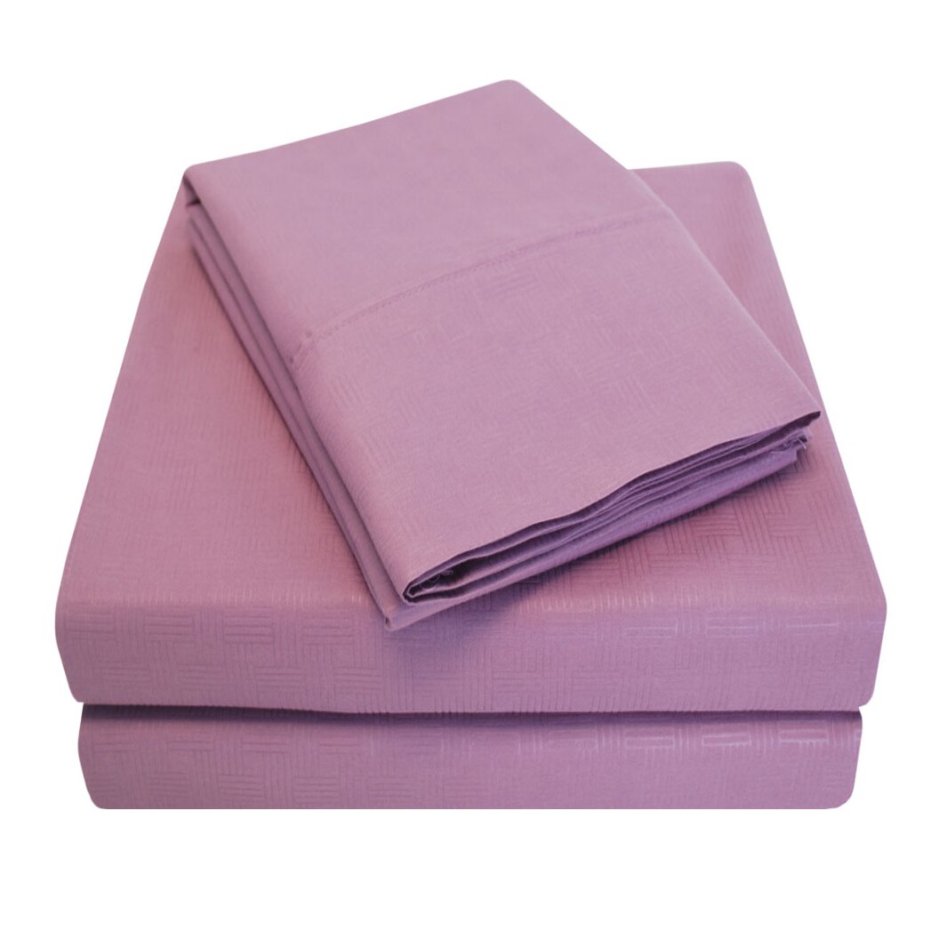 Simple Luxury Embossed Microfiber Sheet Set & Reviews | Wayfair