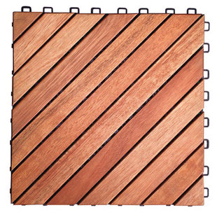 Deck Tiles Eucalyptus 11 X Interlocking Deck Tiles