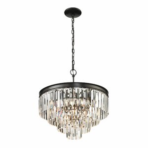 Springfield 5-Light Crystal Drum Pendant