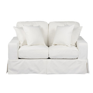 White Loveseat Slipcovers You Ll Love Wayfair Quickview