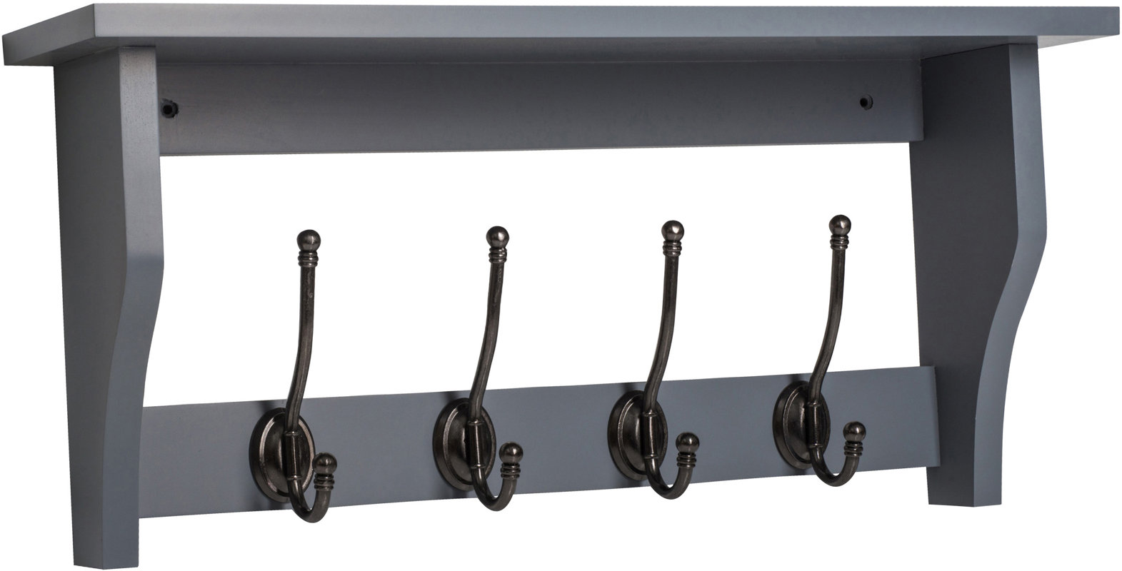 Maine Furniture Co. Heritage Shelf with 4 Coat Hooks & Reviews
