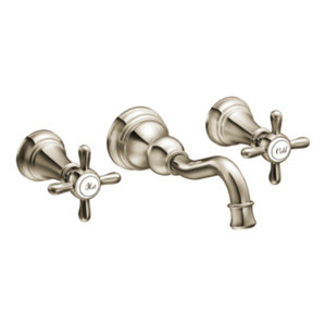 Weymouth Double Cross Handle Wall Mounted Bathroom Faucet