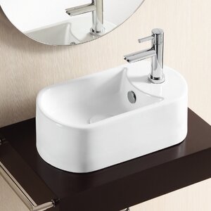 Ceramica II Specialty Vessel Bathroom Sink with Overflow