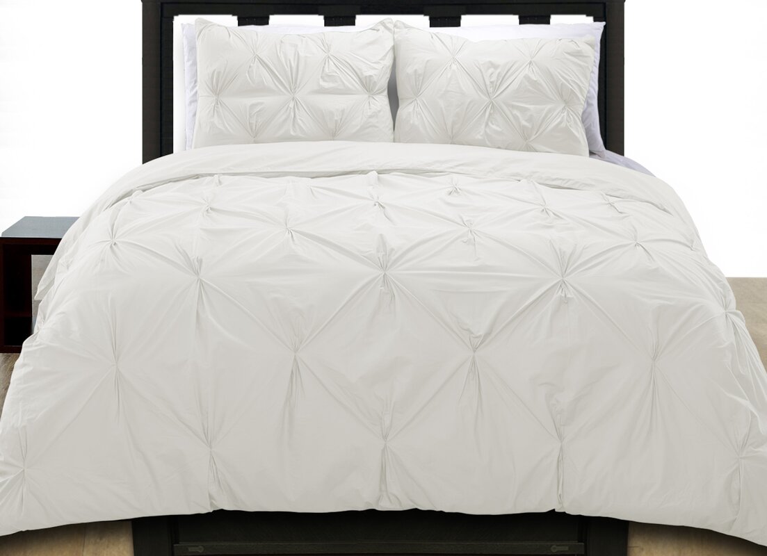 Cotton Basics Cottonesque Pintuck Duvet Cover Set & Reviews | Wayfair