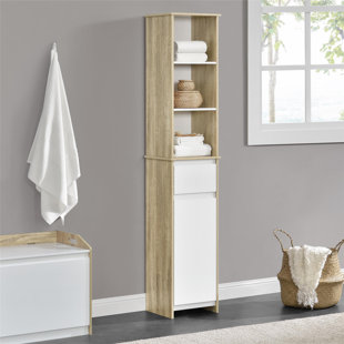 Tall Slim Bathroom Cabinet Wayfair Mcnair 12 8 W X 67 5 H Cabinet