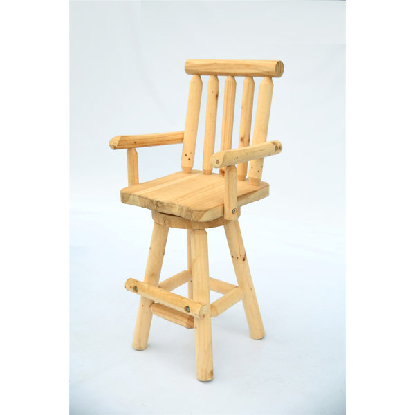 Stonegate Designs Furniture 29" Swivel Log Patio Bar Stool & Reviews