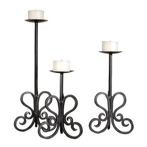 3 Piece Metal Candlestick Set