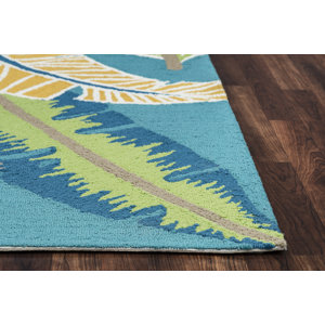 Mako Hand-Tufted Teal Indoor/Outdoor Area Rug