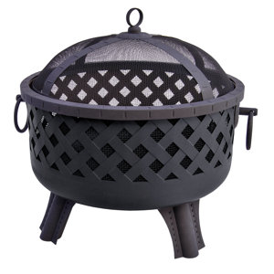 Garden Lights Steel Wood Burning Fire Pit