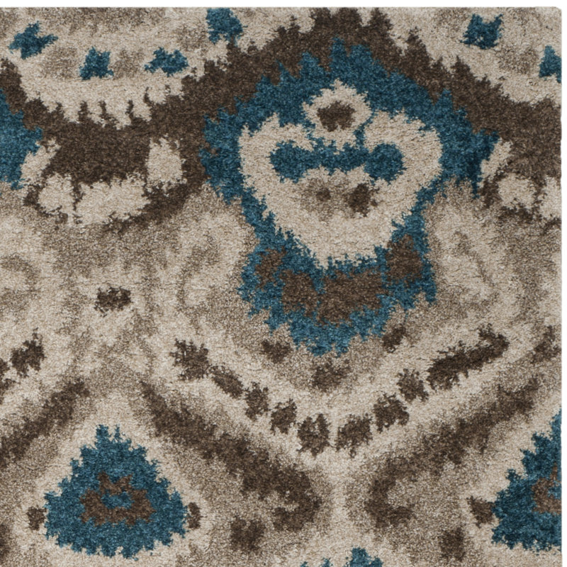 Safavieh Tibetan Brown/Turquoise Ikat Rug & Reviews Wayfair