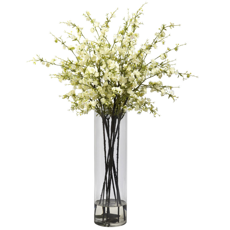 Charlton Home Giant Cherry Blossoms In Vase Reviews Wayfair Giant Cherry Blossoms In Vase