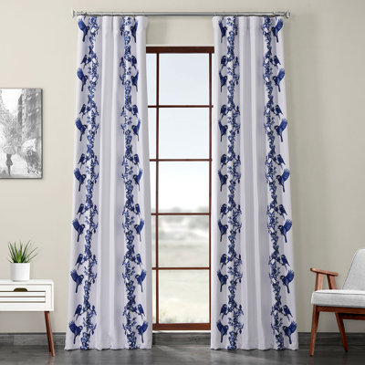 Blue Floral Curtains Amp Drapes You Ll Love In 2019 Wayfair