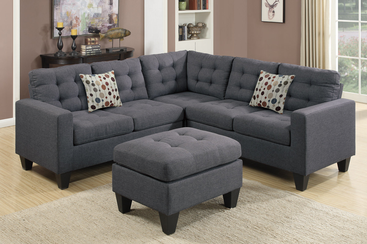 Andover Mills Ee Sectional With Ottoman Reviews Wayfair Ee Sectional With Ottoman
