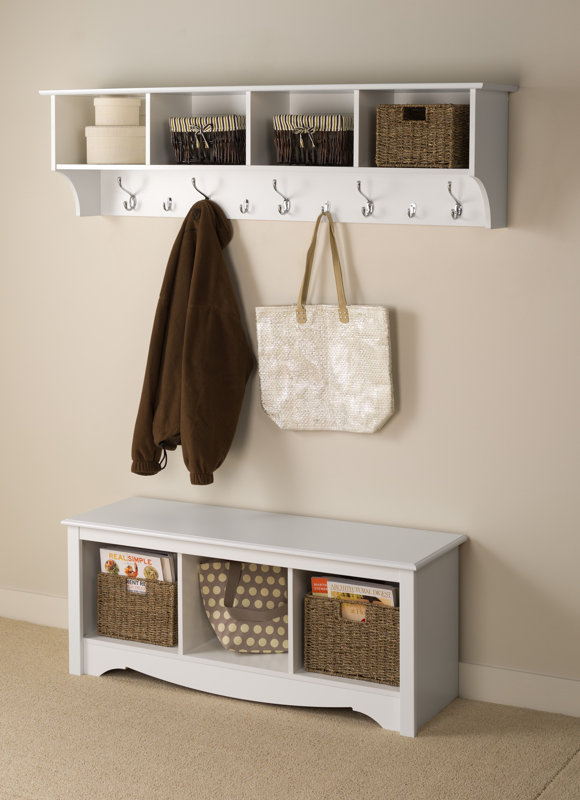Mackenzie 60" Hanging Entryway 9 Hook Storage Shelf & Reviews Birch Lane
