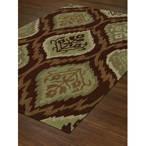 Aloft Paprika/Green Area Rug