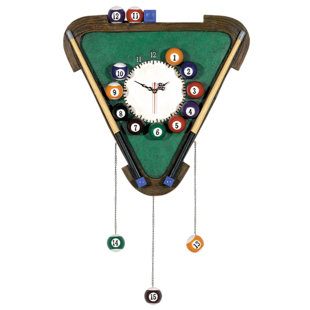 Large Outdoor Pool Clock Wayfair Cleaves Billiards Wall Clock
