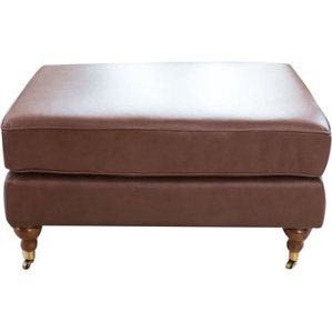 Athens Leather Ottoman by Elements Fine Home Furnishings