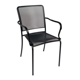 Black Wire Mesh Patio Chairs Wayfair Chesapeake Stacking Patio Dining Chair