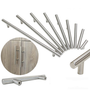 Cabinet Door Pulls Wayfair Solid Stainless Steel Kitchen Drawer Door Handle Bar Pull With Hardware Multipack Set Of 2