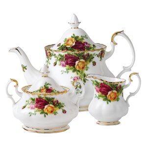 Old Country Roses 3 Piece Teapot Set
