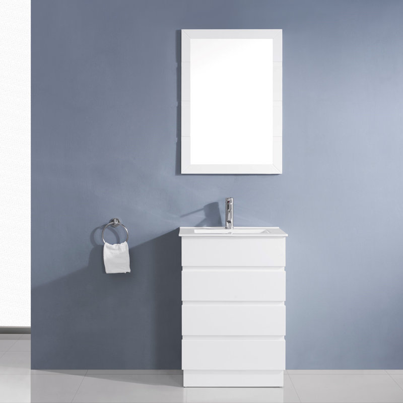 24 Mirrored Bathroom Vanity virtu usa bruno 24" single contemporary bathroom vanity set with 24 Mirrored Bathroom Vanity virtu usa bruno 24" single contemporary bathroom vanity set with
