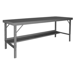 Ergonomic Folding Leg Style Adjustable Height Steel Top Workbench