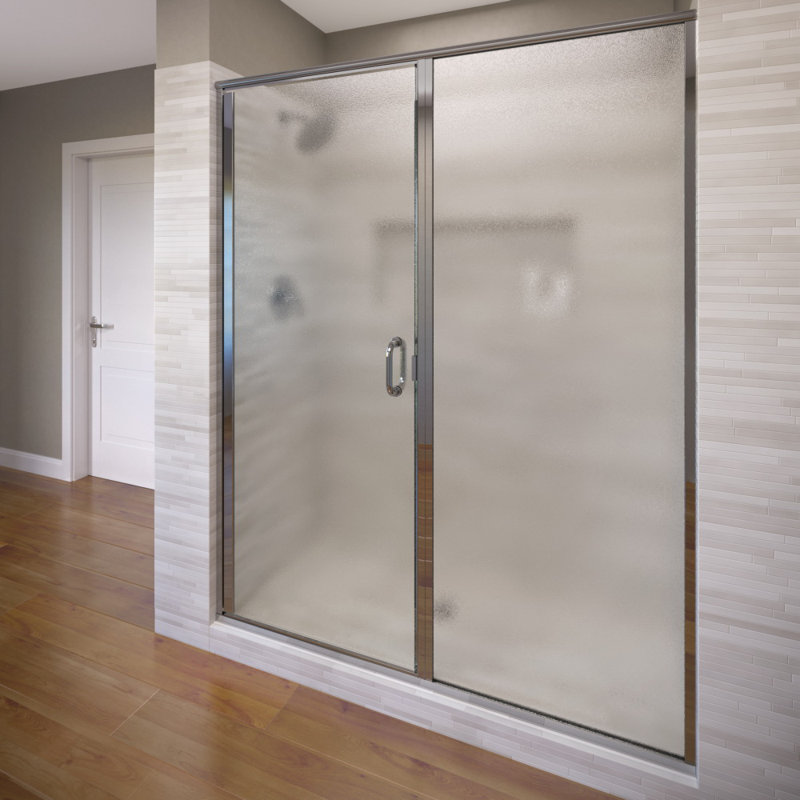 Basco Infinity 46 X 68 63 Pivot Frameless Shower Door Wayfair Infinity 46 X 68 63 Pivot Frameless Shower Door