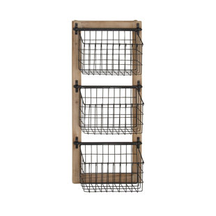 Mail Wall Organizers You Ll Love Wayfair 34 H X 14 W 4 D 3 Tier Basket Wall Rack