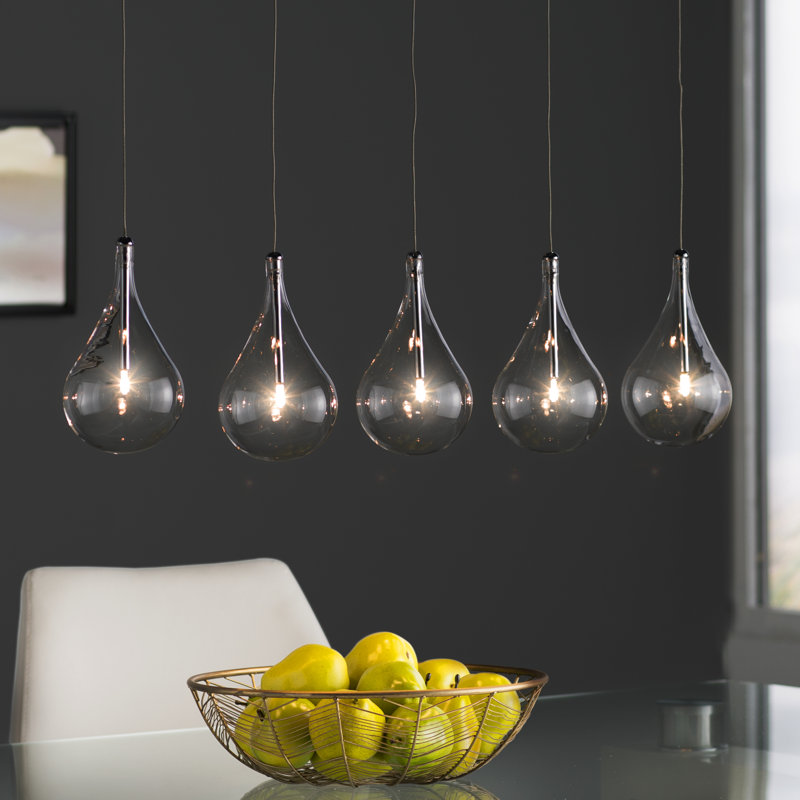 Wade Logan Neal 5-Light Kitchen Island Pendant & Reviews ...