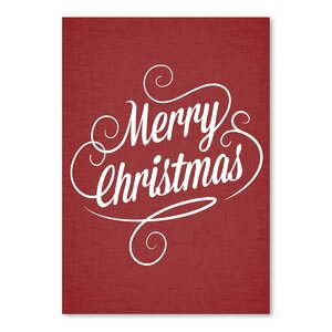 'Merry Christmas Crimson.Jpg' by Samantha Ranlet Textual Art