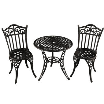 August Grove Bentonville 3 Piece Bistro Set Wayfair